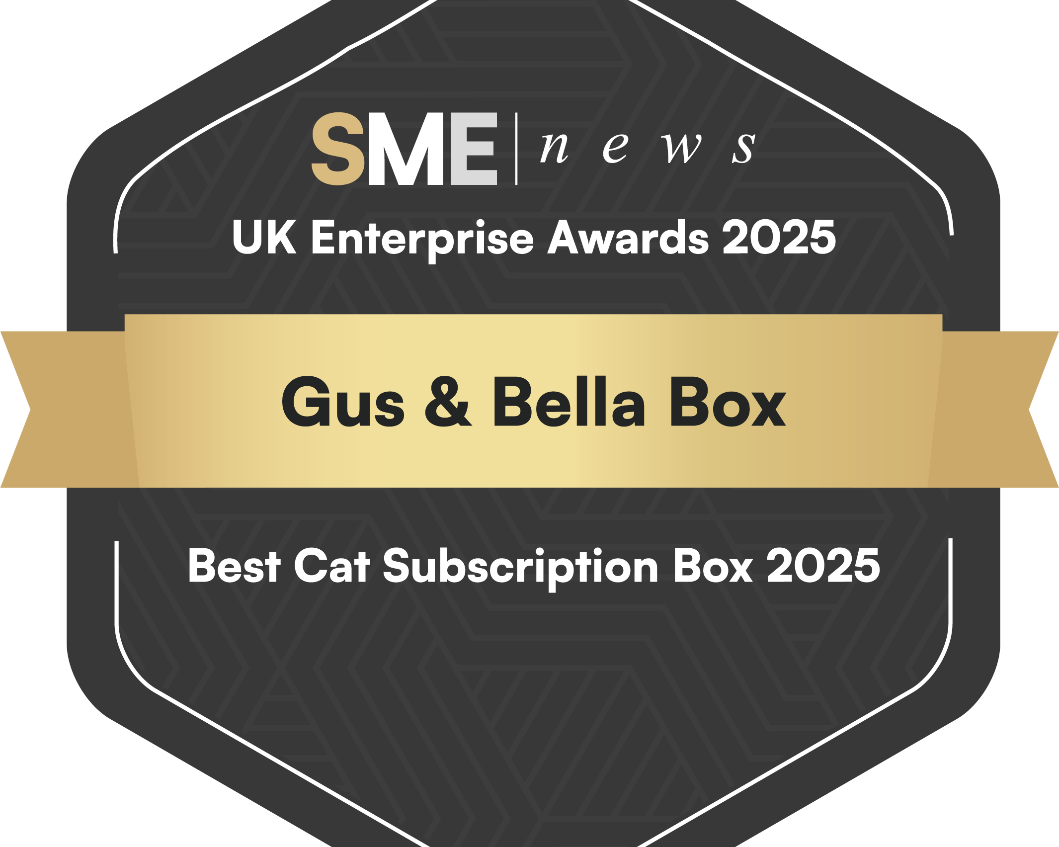 Gus & Bella selected as The Best Cat Subscription Box - UK Enterprise Awards 2025