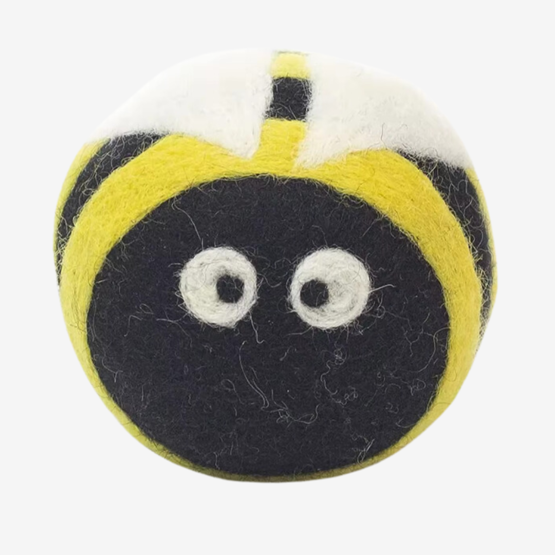 Solid Wool Bee Toy (8cm)