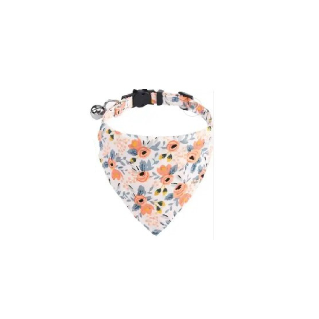 Floral Cat Bandana with Safety Collar