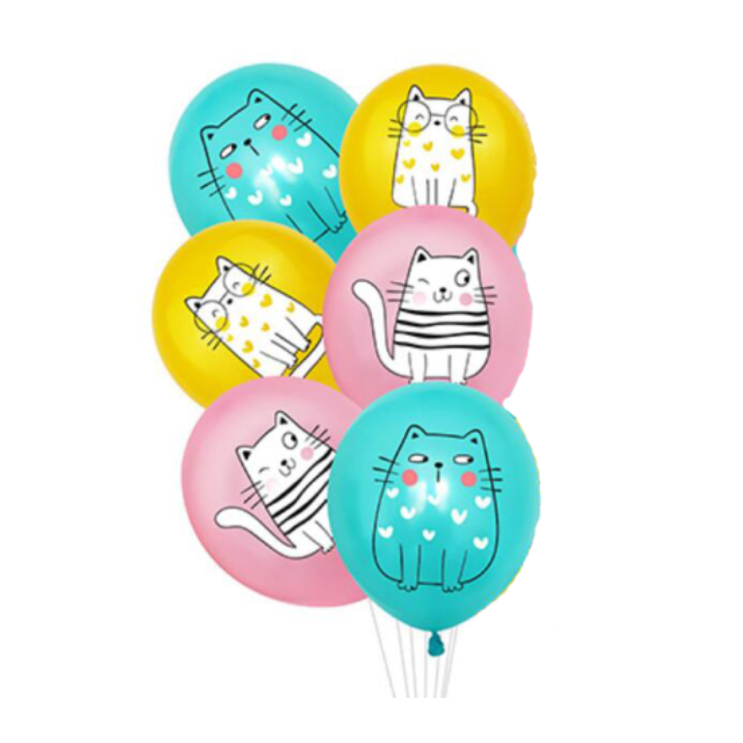 Cat Balloons (pack of 6)