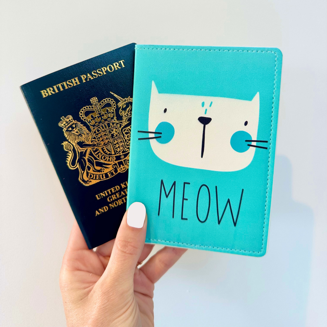 Cat Themed Passport Holder