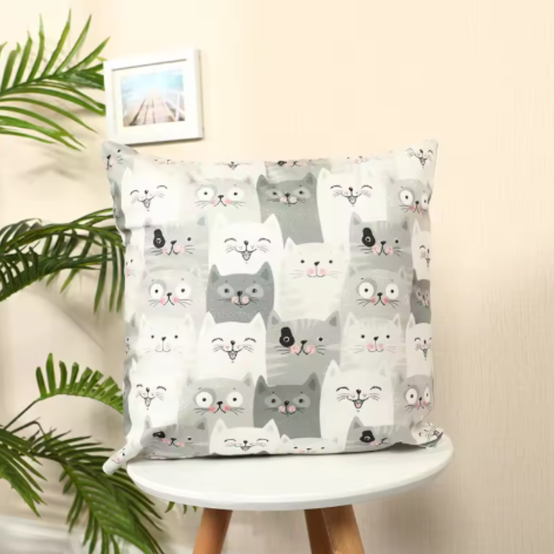 Boho Cats Cushion Cover (fits 50cm x 50cm pillow insert)