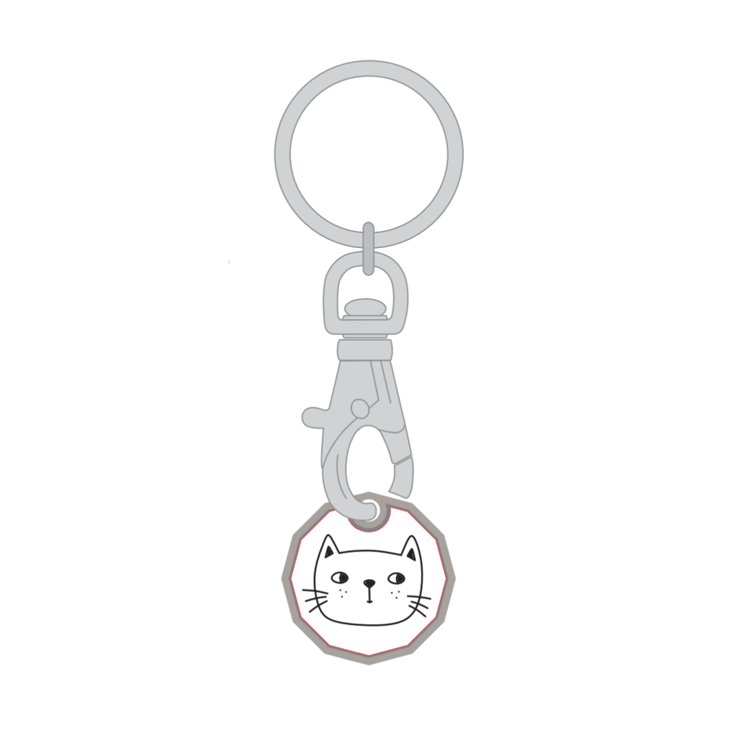 Cat Trolley Keyring