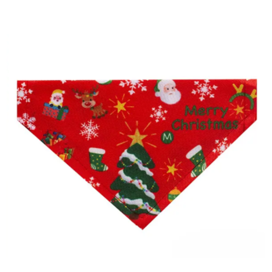 Christmas Cat Bandana with Safety Collar